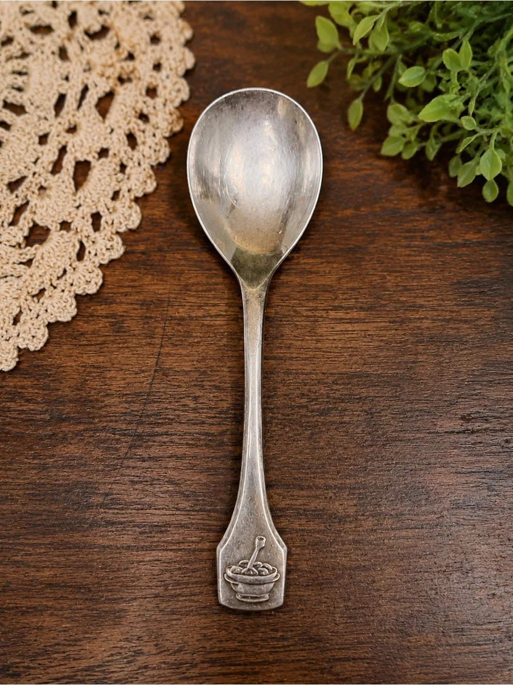 Vintage Edelstahl 18/8 Stainless Steel Serving Spoon Bowl & Spoon Emblem 8”